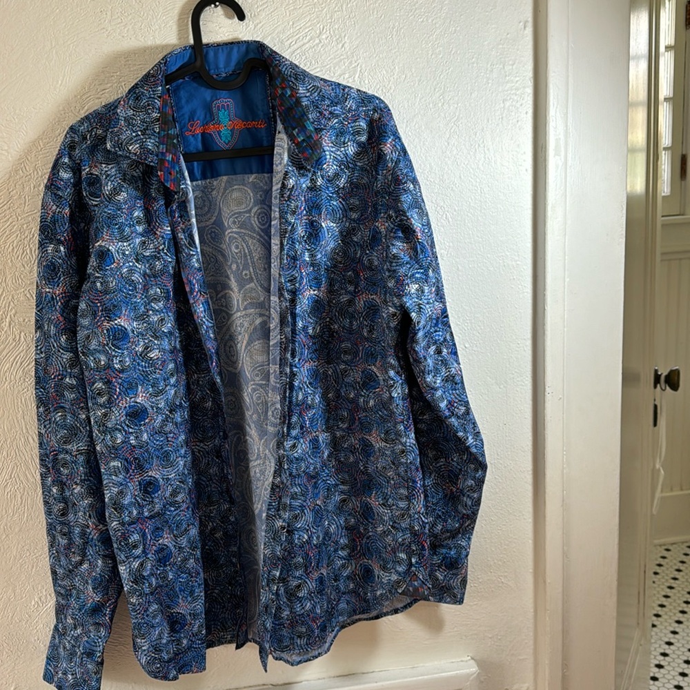 Luciano Visconti button shirt- size medium